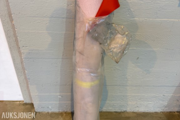 PVC-duk/kunstskinn på rull - ca. 19 meter - Farge Rød - til trekking av interiør, møbler etc. - høy kvalitet!