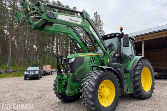 2018 John Deere 6155 R m/frontlaster og fronthydraulikk 50km/t EU-ok