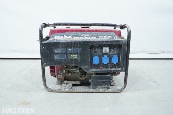 Gebe Powerman PM 5500GL/ES bensindrevet strømaggregat 5,5 kW