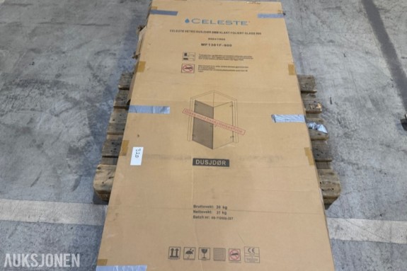 Celeste Vetro dusjdør 90 cm i 8 mm klart glass